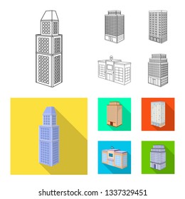 Vector design of construction and building icon. Collection of construction and estate stock vector illustration.