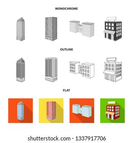 Vector design of construction and building icon. Set of construction and estate stock vector illustration.