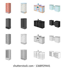 Vector design of construction and building icon. Collection of construction and estate stock symbol for web.