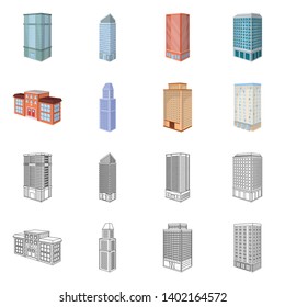 Vector design of construction and building icon. Set of construction and estate stock symbol for web.