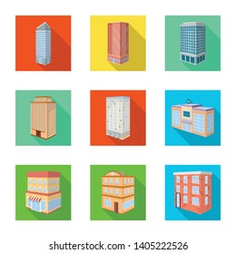 Vector design of construction and building icon. Collection of construction and estate vector icon for stock.