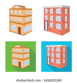 Vector design of construction and building icon. Set of construction and estate stock symbol for web.