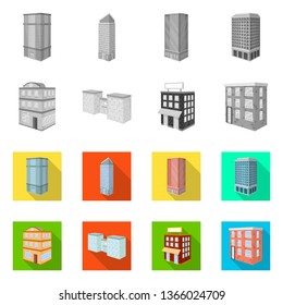 Vector design of construction and building logo. Set of construction and estate vector icon for stock.