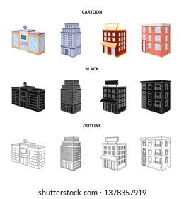 Vector design of construction and building logo. Set of construction and estate vector icon for stock.