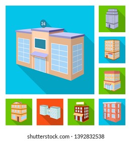 Vector design of construction and building logo. Collection of construction and estate vector icon for stock.