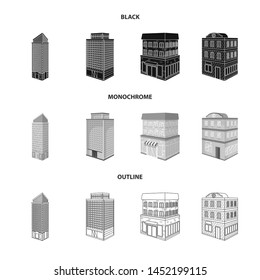 Vector design of construction and building logo. Set of construction and estate stock vector illustration.