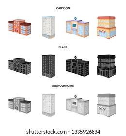 Vector design of construction and building sign. Set of construction and estate stock vector illustration.