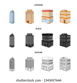 Vector design of construction and building sign. Set of construction and estate stock vector illustration.