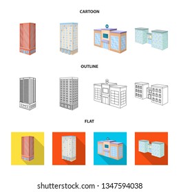 Vector design of construction and building sign. Set of construction and estate vector icon for stock.