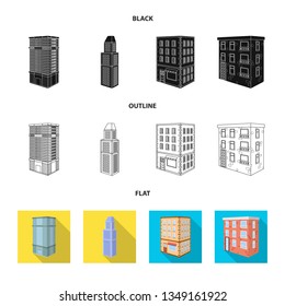 Vector design of construction and building sign. Collection of construction and estate stock symbol for web.