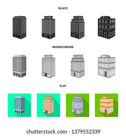 Vector design of construction and building sign. Set of construction and estate vector icon for stock.