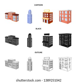 Vector design of construction and building sign. Set of construction and estate stock vector illustration.