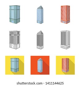 Vector design of construction and building sign. Collection of construction and estate vector icon for stock.