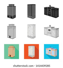Vector design of construction and building sign. Collection of construction and estate stock symbol for web.