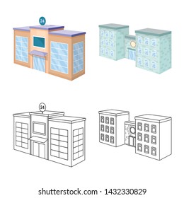 Vector design of construction and building sign. Collection of construction and estate vector icon for stock.