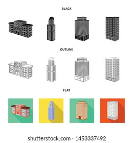 Vector design of construction and building sign. Collection of construction and estate stock symbol for web.