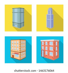 Vector design of construction and building sign. Set of construction and estate stock vector illustration.