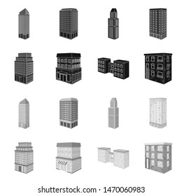 Vector design of construction and building sign. Collection of construction and estate vector icon for stock.