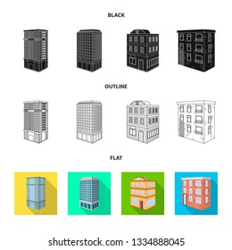 Vector design of construction and building symbol. Set of construction and estate stock vector illustration.