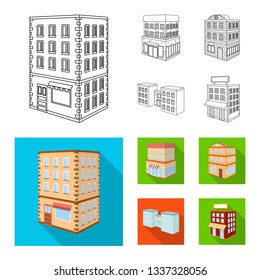 Vector design of construction and building symbol. Collection of construction and estate stock symbol for web.