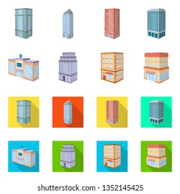 Vector design of construction and building symbol. Set of construction and estate vector icon for stock.