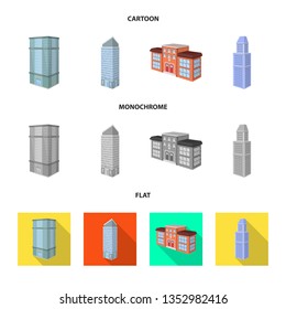 Vector design of construction and building symbol. Collection of construction and estate vector icon for stock.
