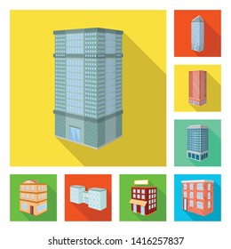 Vector design of construction and building symbol. Set of construction and estate stock vector illustration.