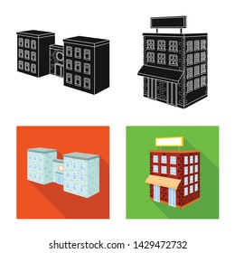 Vector design of construction and building symbol. Set of construction and estate stock vector illustration.