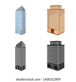 Vector design of construction and building symbol. Collection of construction and estate stock symbol for web.
