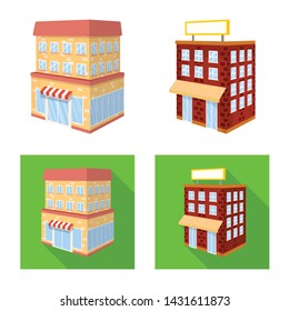 Vector design of construction and building symbol. Collection of construction and estate stock symbol for web.