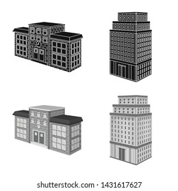 Vector design of construction and building symbol. Collection of construction and estate stock symbol for web.