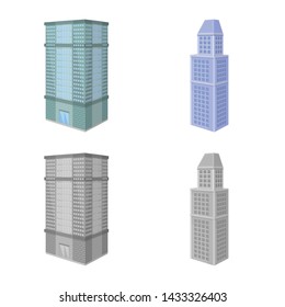 Vector design of construction and building symbol. Set of construction and estate stock vector illustration.