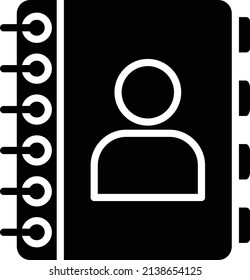Estilo de icono del libro de contactos de diseño de vectores