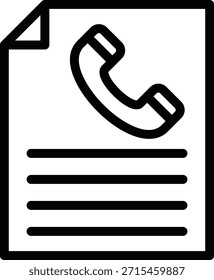 Diseño de Vector Formulario de contacto Estilo de icono