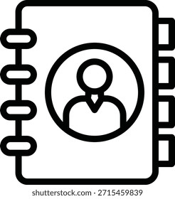 Symbolstil für Kontaktliste für Vektordesign