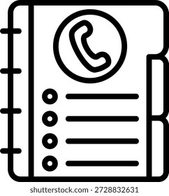 Vector Diseño Lista de contactos Icon Style