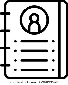 Vector Diseño Lista de contactos Icon Style