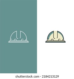 vector design of contactor helmet sketches with attractive colors, can be used as icons and logos or printed on various media