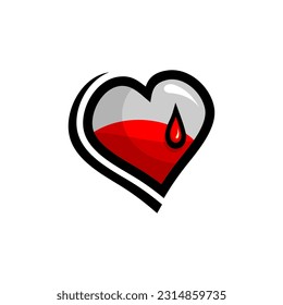 vector design of container, blood bag, droplet, blood donation vector