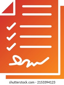 Vector Design Contract Icon Style