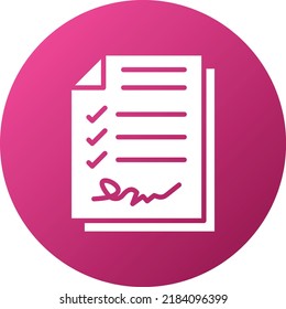 Estilo de icono de contrato de diseño de vectores