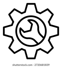 Estilo de icono de engranaje de control de diseño de Vector