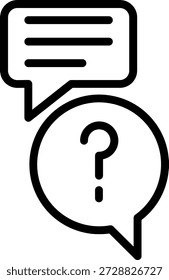 Estilo del icono de la ayuda de la conversación del diseño del Vector