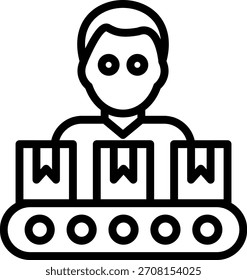 Estilo de icono de transportador de diseño de Vector