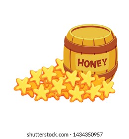 Vector design of cookie and honey logo. Set of cookie and cracker stock vector illustration.