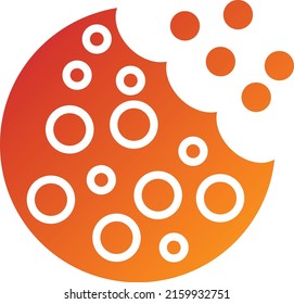 Estilo de icono de la cookie de diseño de vectores