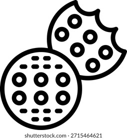 Symbolstil für Cookies im Vektordesign