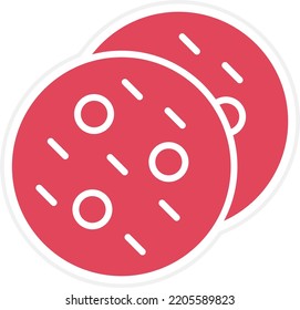 Estilo de iconos de cookies de diseño de vectores
