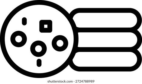 Estilo de ícone dos cookies de design de vetor