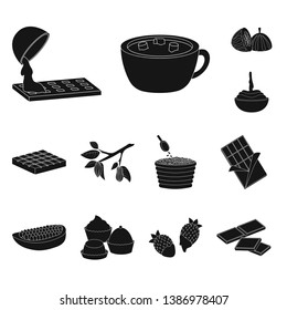 Vector design of cooking and brown   icon. Collection of cooking and beans vector icon for stock.
